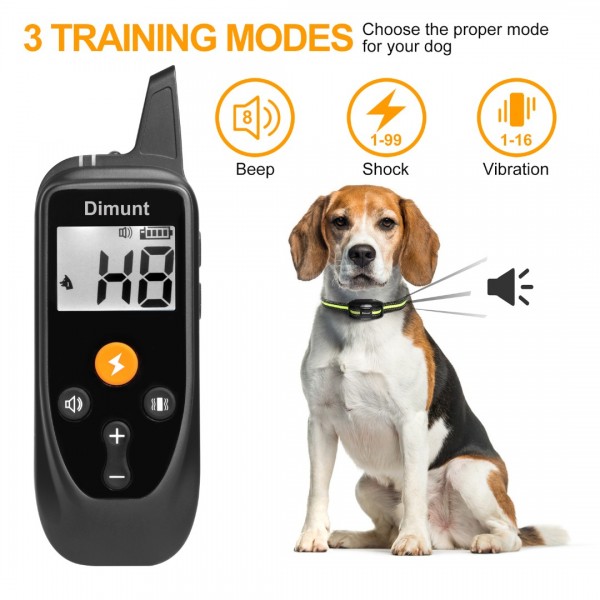 Dimunt Dog Training Collar - Rechargeable Dog Shock Collar with Remote IP67 Waterproof Shock Collar