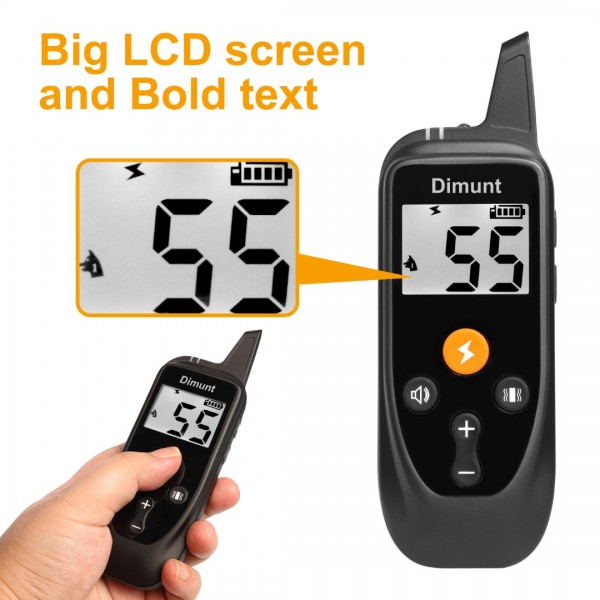 Dimunt Dog Training Collar - Rechargeable Dog Shock Collar with Remote IP67 Waterproof Shock Collar