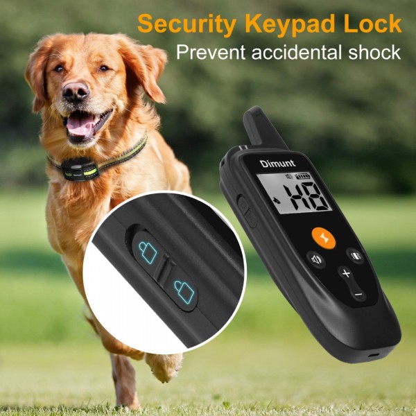 Dimunt Dog Training Collar - Rechargeable Dog Shock Collar with Remote IP67 Waterproof Shock Collar